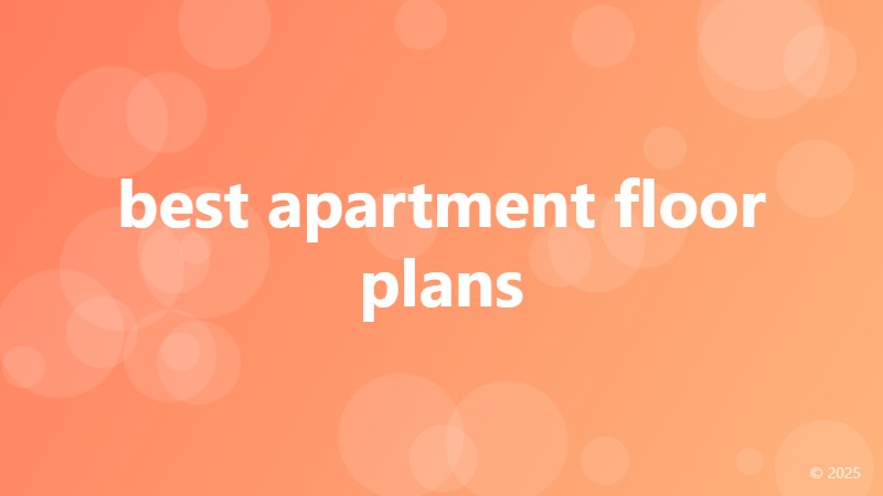 best apartment floor plans