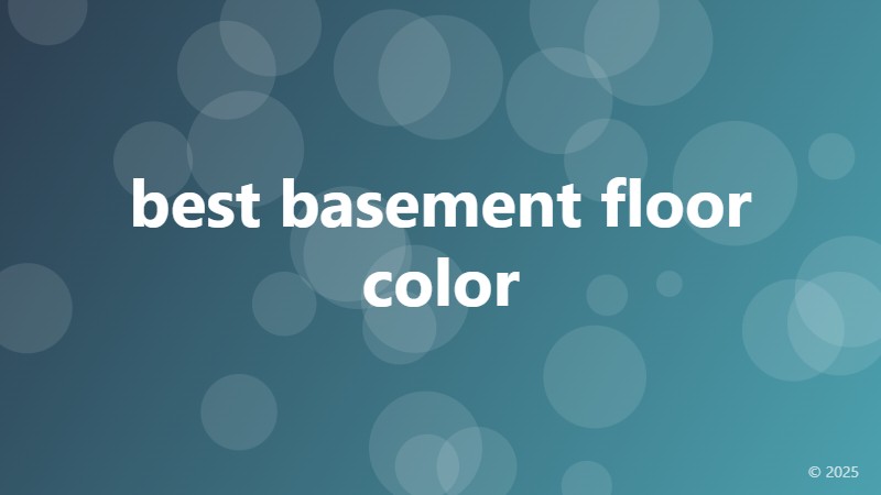 best basement floor color