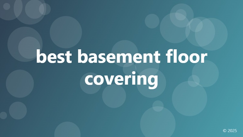 best basement floor covering