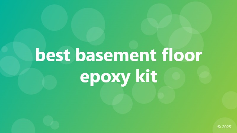 best basement floor epoxy kit