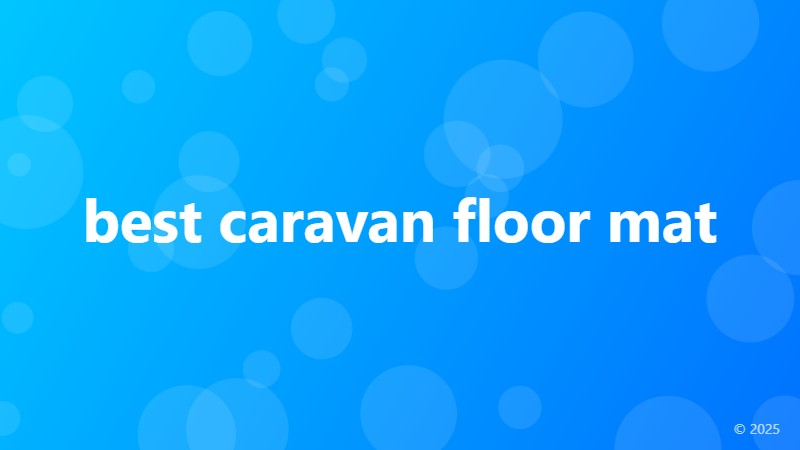 best caravan floor mat