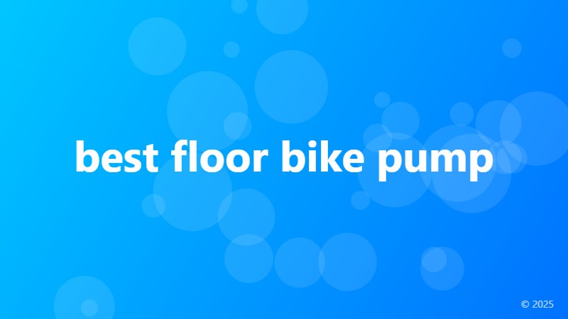 best floor bike pump