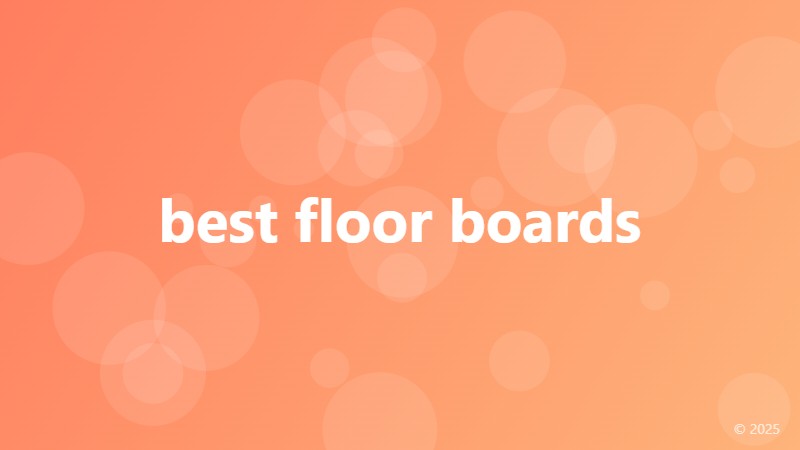 best floor boards