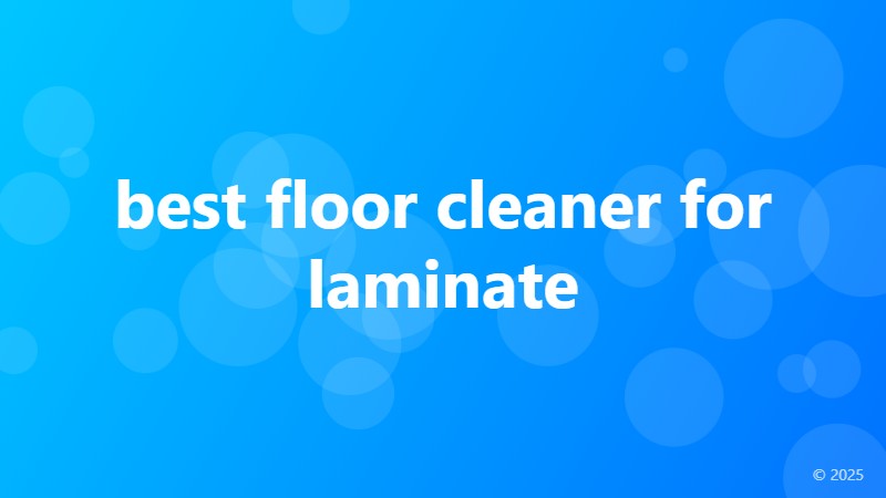best floor cleaner for laminate