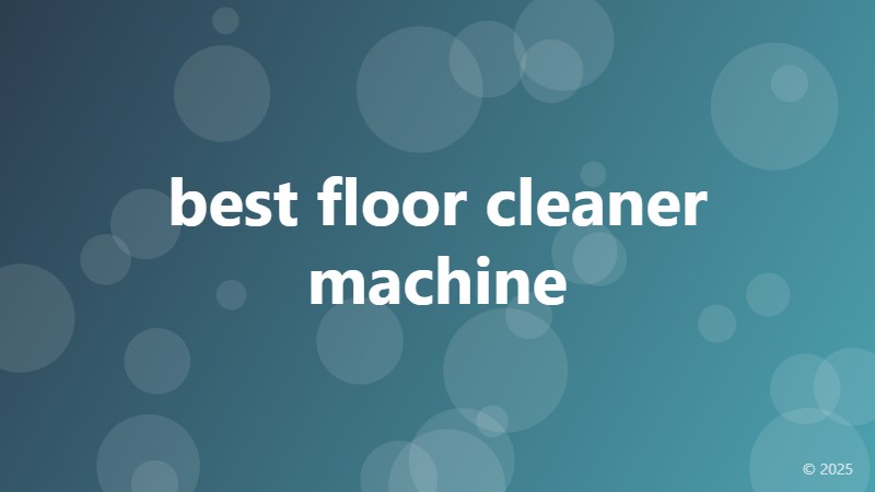 best floor cleaner machine