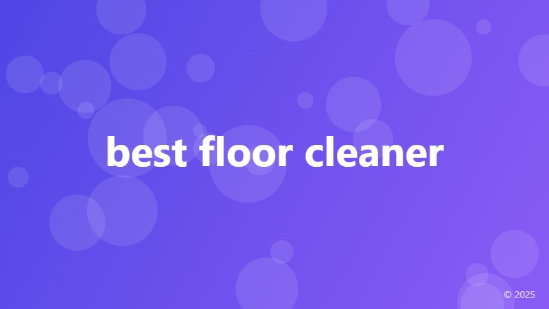 best floor cleaner