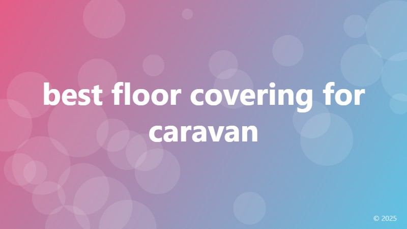 best floor covering for caravan