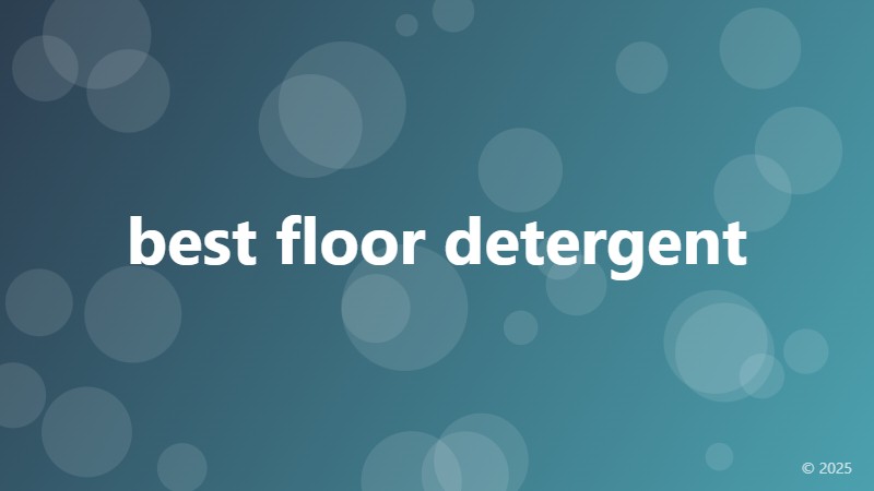 best floor detergent