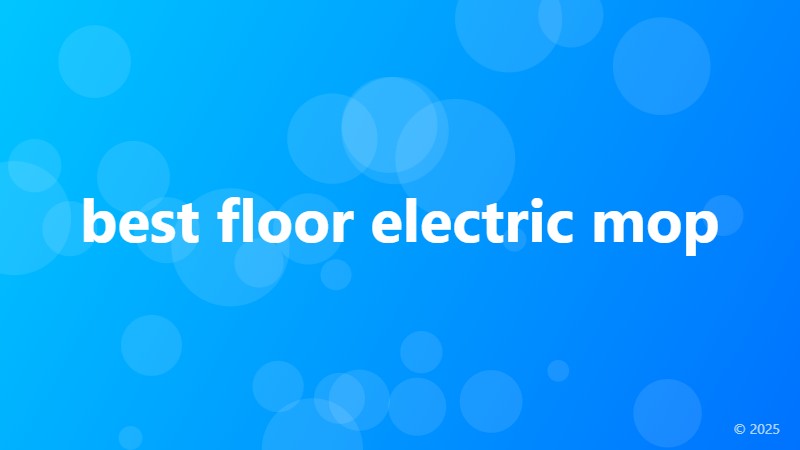 best floor electric mop