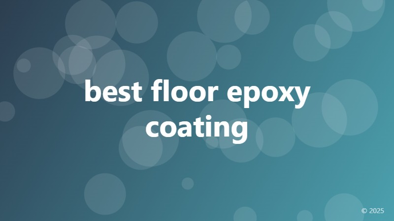 best floor epoxy coating