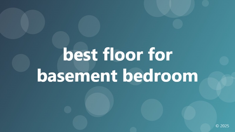 best floor for basement bedroom