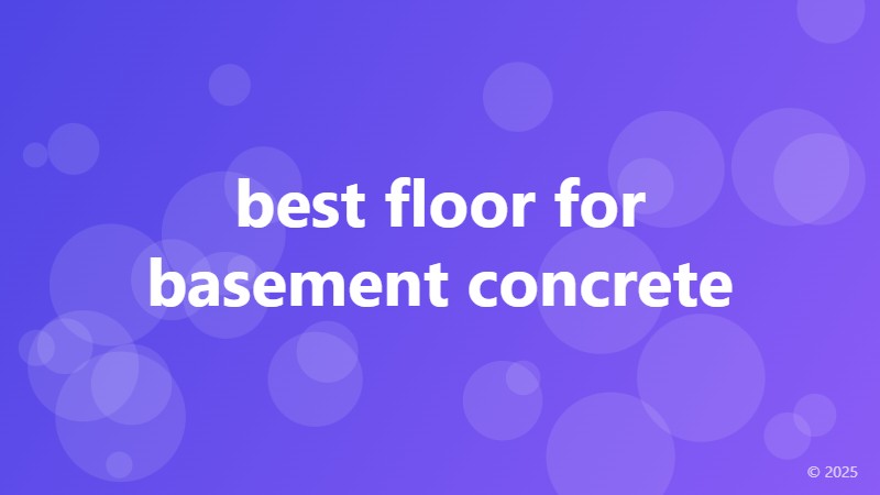 best floor for basement concrete