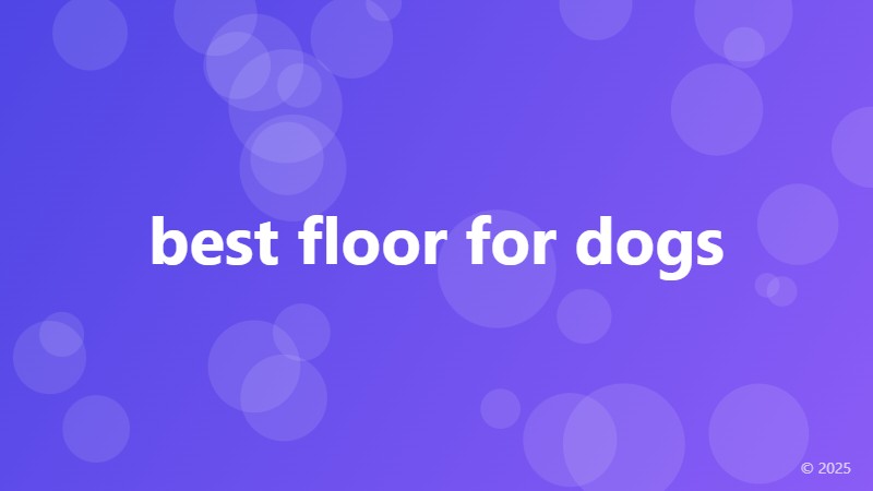best floor for dogs