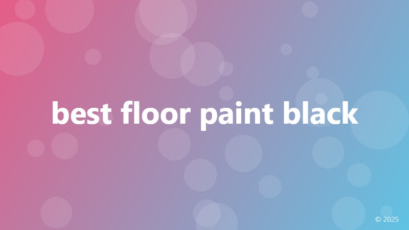 best floor paint black