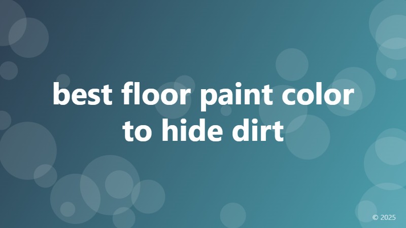best floor paint color to hide dirt