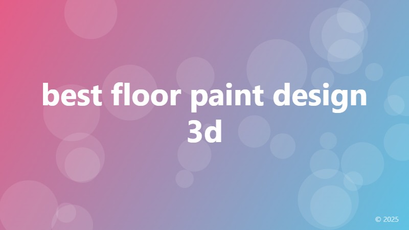 best floor paint design 3d