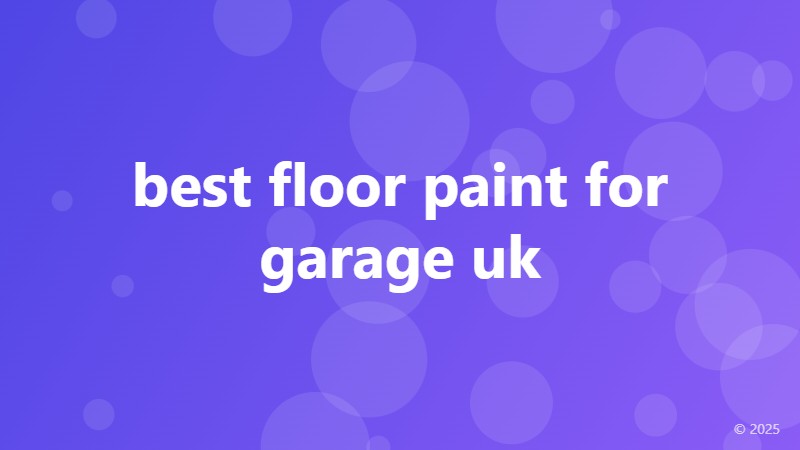best floor paint for garage uk