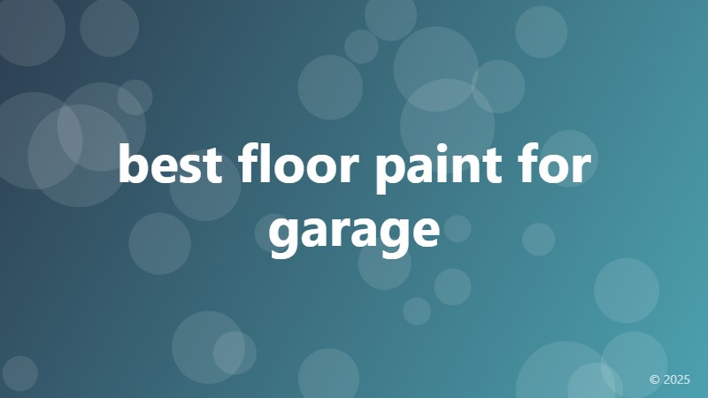 best floor paint for garage
