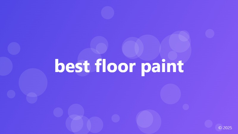 best floor paint