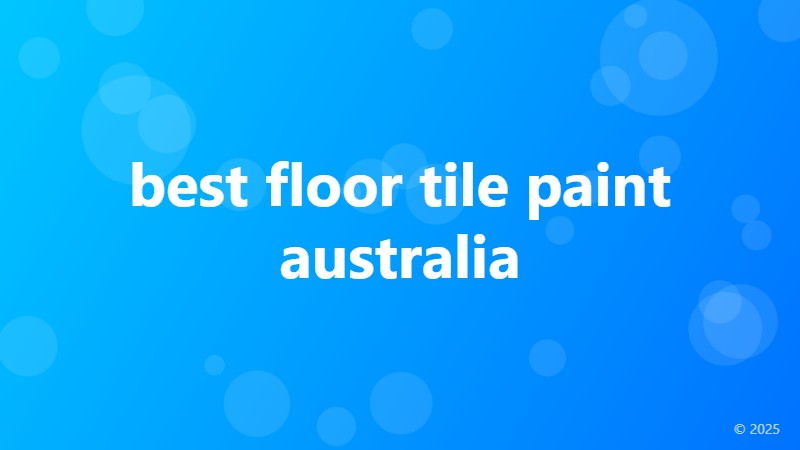 best floor tile paint australia