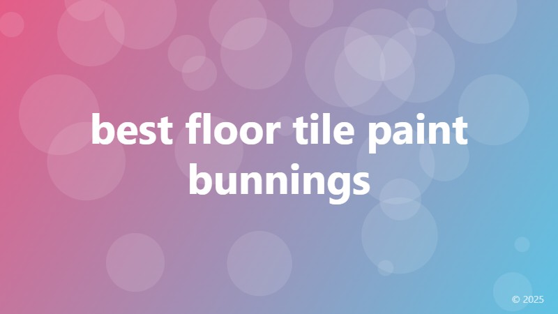 best floor tile paint bunnings
