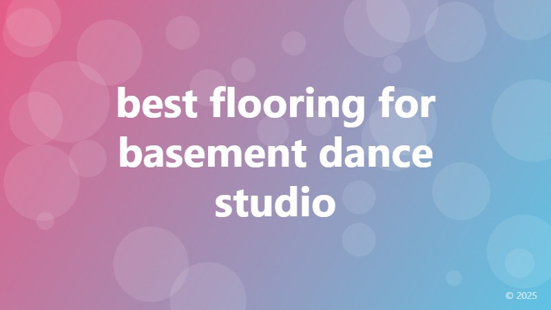 best flooring for basement dance studio