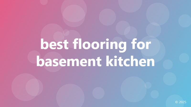 best flooring for basement kitchen