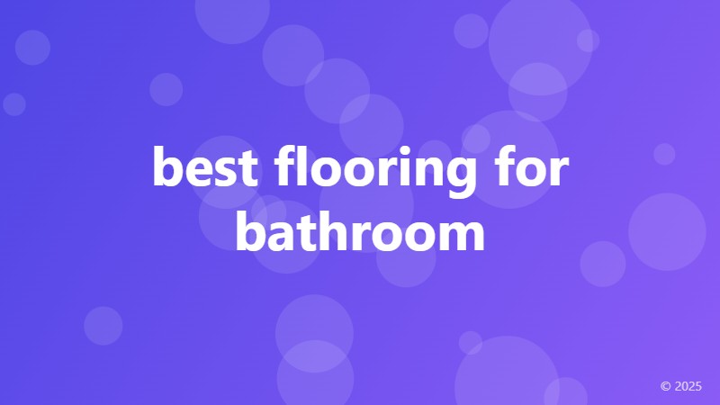 best flooring for bathroom