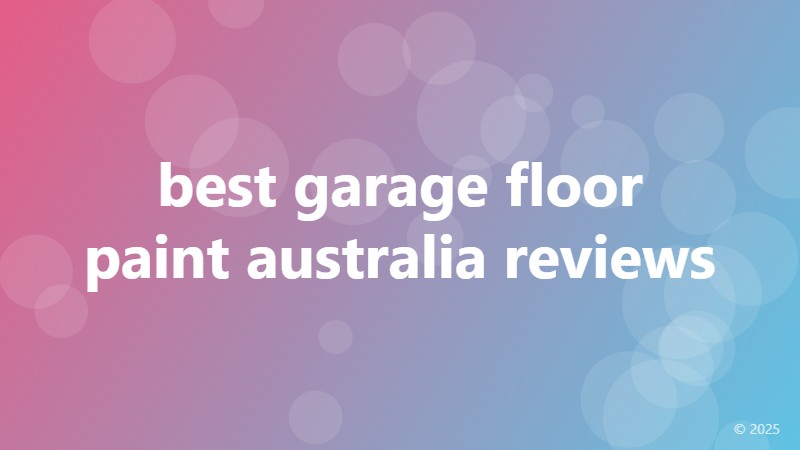 best garage floor paint australia reviews