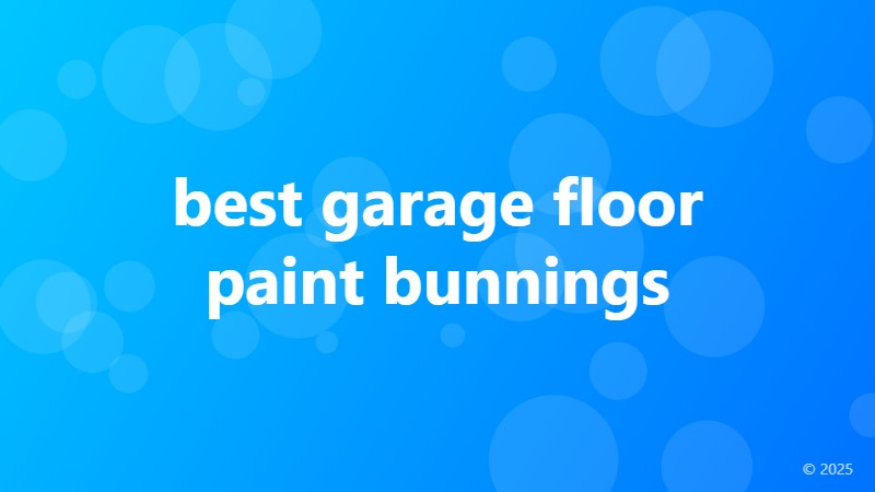 best garage floor paint bunnings