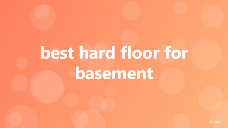 best hard floor for basement